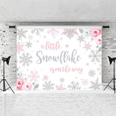 Lofaris Glitter Floral Little Snowflake In On The Way Backdrop